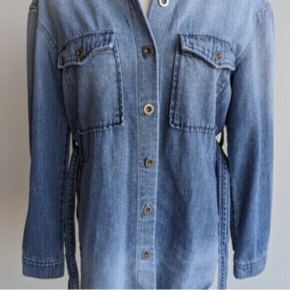 Bella Dahl denim ombre belted jacket - Picture 7 of 8